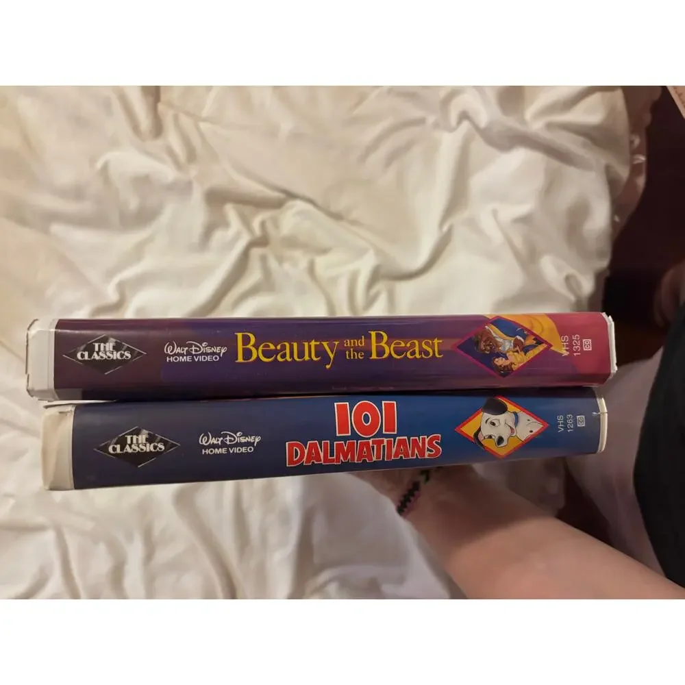 Disney VHS Lot Beauty and the Beast + 101 Dalmatians Black Diamond Classics - Picture 3 of 4